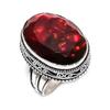 Натуральный гранат драгоценный камень ручной работы 925 стерлинговое серебро ювелирное кольцо размер 9.5 h2I61