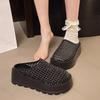 Fashion Summer Woman Slippers Platform House Shoes 2025 Comfortable Outdoor Casual Slippers Hollow Out Height Increasing Female Shoes