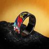 European and American Popular Jewelry Colorful Oil-plated Gold Plated Ring Contrasting Geometric Enamel Ring