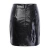 Women's  And Winter High Waist Sexy All-Around Split Short Skirt Half Leather Skirt