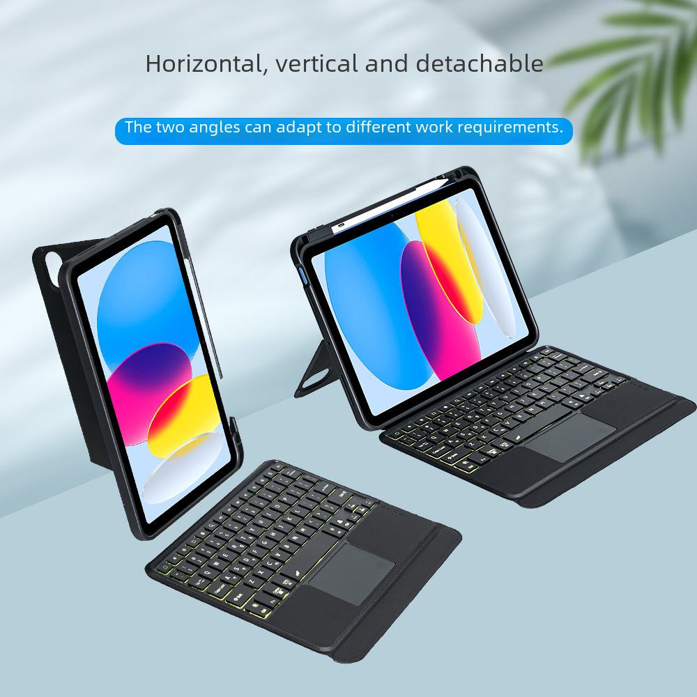 Защитная крышка-клавиатура для планшета iPad Pro 10.9 с беспроводной Bluetooth-клавиатурой, подсветкой, мини-шарниром 6-го поколения - Совместима с моделями Air 3 и 10.2.