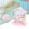 Anti-slip Bird Mirror with Perch Bite-resistance Bird Mirror for Cage Bird Cage Toys  Outdoor