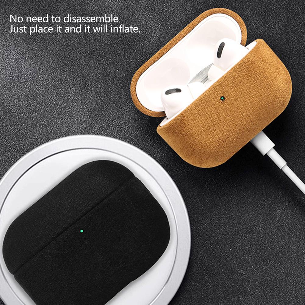 Чехол для Airpods Pro 2, Airpods Pro 3, Airpods 4, 3, ретро-замшевый кожаный чехол для наушников, роскошный чехол из искусственной кожи, полный комплект.