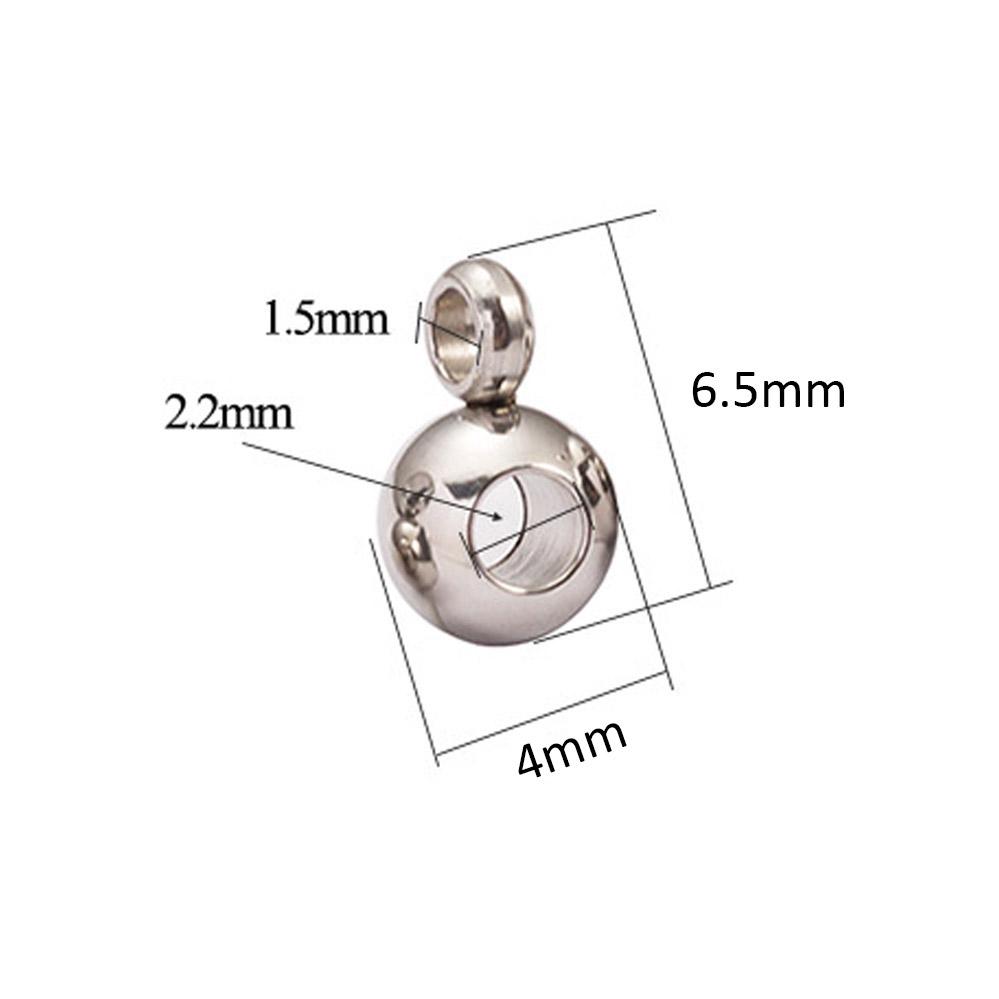 10pcs Stainless Steel Spacer Beads Pendant Charms Clasps Gold Color Bail Beads for DIY Jewelry Making Findings Hole 2-4mm Beads