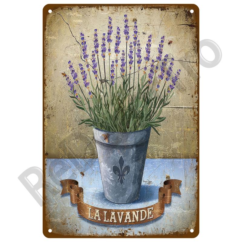 Vintage Metal Plaque Plates Decor Garden Flower Rules Metal Sign For Pub Bar Home Wall Decor Art Tin Signs Flower Poster Gift