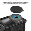 Для DJI Osmo Action 5 Pro / 4 / 3 PULUZ Всеобъемлющая рама-адаптер для расширения из алюминиевого сплава с крышкой для объектива (черный)