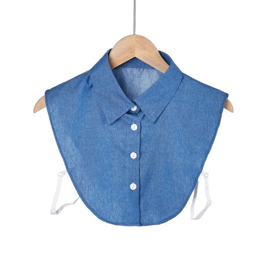 Yousheng Denim Fake Collar Sparkling Rhinestones Adjustable Straps Machine Washable Detachable Collar Outfit Accessory