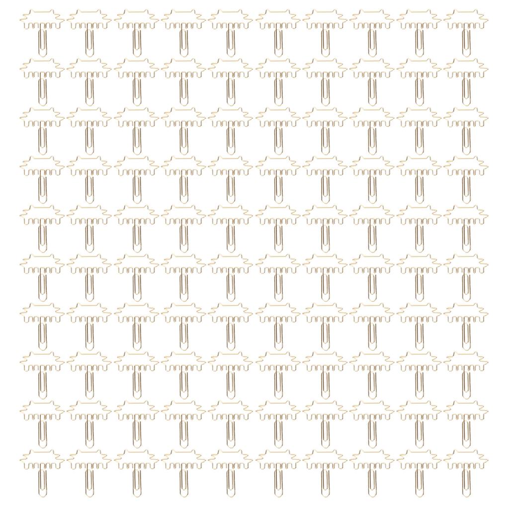 100Pcs Cute Paper Clips Metal Electroplating Multifunction Small Planner Clips with Storage Box for 