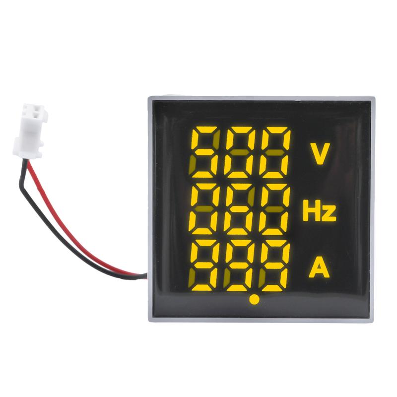 3 in 1 LED Digital Voltage Current And Frequency Meter AC 60-500V 0-100A for Equipment Failure Construction Signal Indicators