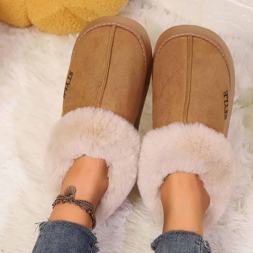 Роскошные удобные теплые зимние тапочки на флисовой подкладке для пары - Элегантные, теплые и удобные, толстая подошва для дома