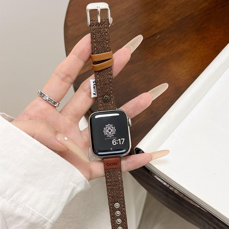 Ремешок для часов Apple Watch 46/42/44/45/49 мм 38/40/41 мм из искусственной кожи, модный ремешок для часов серии Ultra2 Se 10/9/8/7/6/5/4/3/2/1