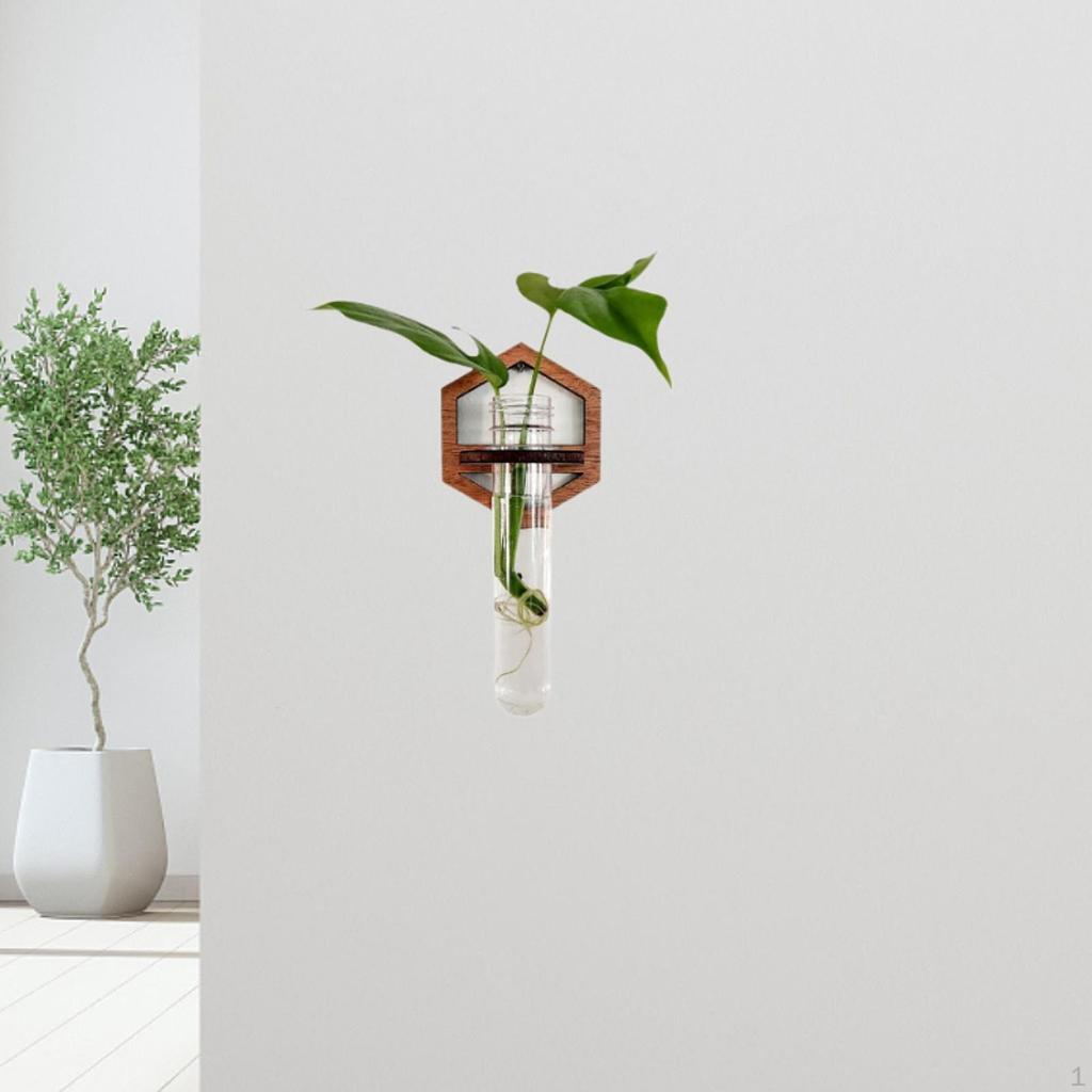 Ваза, настенное крепление, деревянная полка, простая установка, держатель для черенков, контейнер для растений, пробирка,