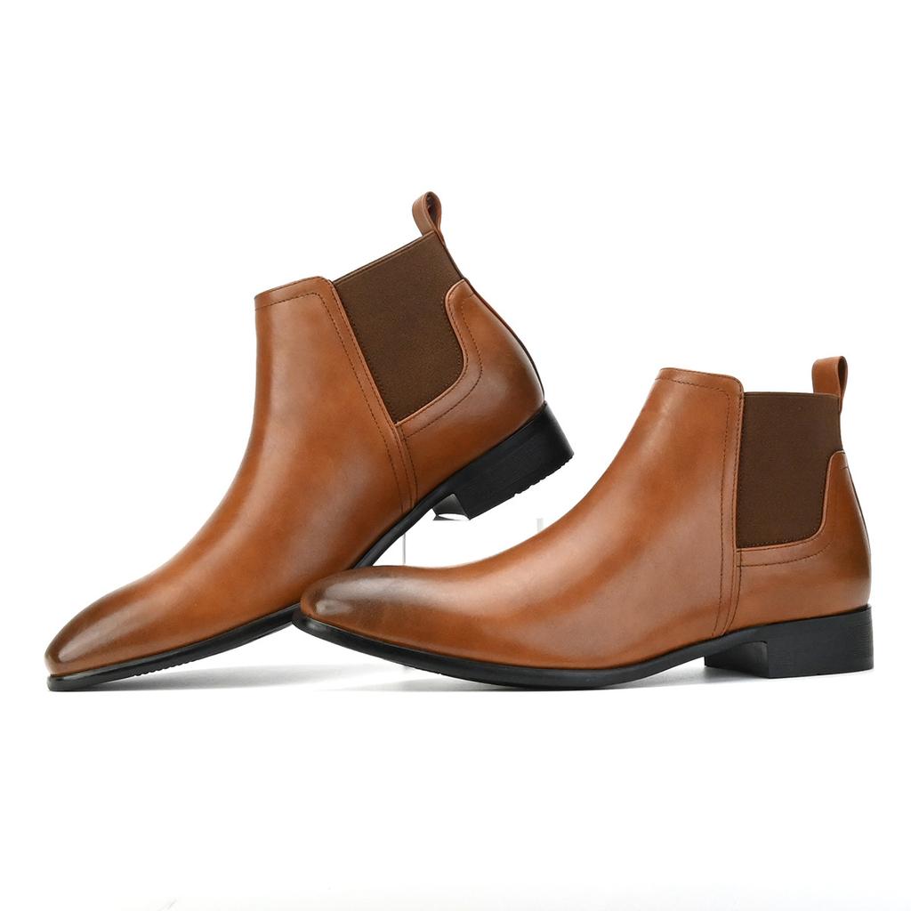 Модные мужские ботинки челси, деловые кожаные туфли, банкетные мужские туфли