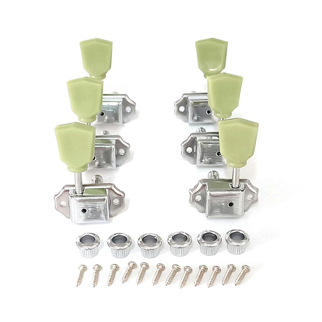6pcs Open-Style Guitar Tuning Keys String Tuning Pegs Vintage Tuners Guitar Machine Head 3L3R with