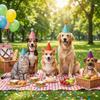 6/12/24Pcs for Stuffed Animals Cone Birthday Hat Colorful Dog Party Headdress Pet Party Hat  Cat