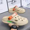 Summer Fashion Closed-toe Sandals for Men Breathable Hollow-out Clogs Man Thick Sole Garden Shoes Casual Beach Slippers EVA Shoe