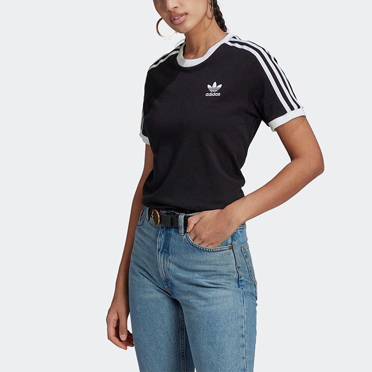 Adidas Originals ADICOLOR CLASSICS 3 Set in Sleeve T Shirt Women's Black GN2900