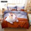3D The Rabbit 2 комплекта постельного белья Пододеяльник с наволочкой Твин Полный комплект постельного белья Queen King Постельное белье