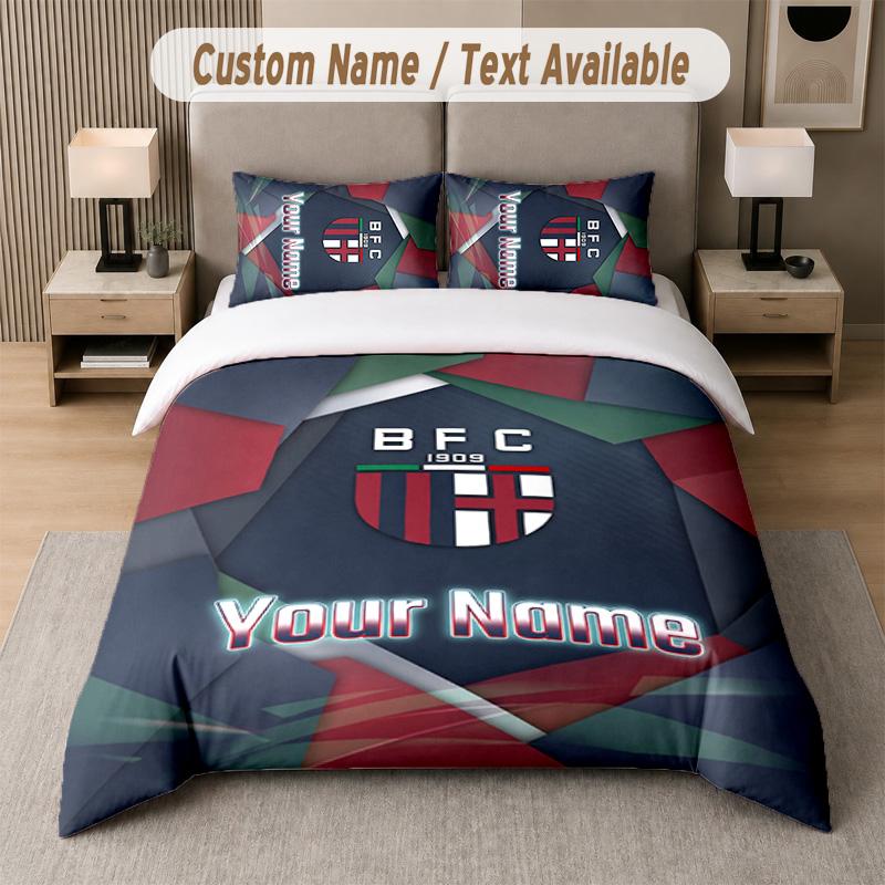 Bologna FC Design Bedding Set Custom Text 1 Duvet Cover & 2 Pillow Cases