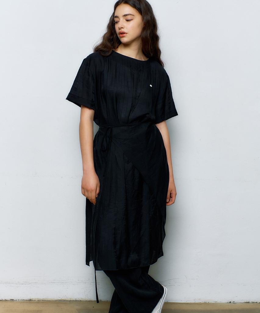 Manavis Seven Eloy Wrap Dress [Black]