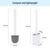 Silicone Bristles Toilet Brush and Holder for Bathroom Storage and Organization Compact Wall Hang Cleaning Kit WC Accessories