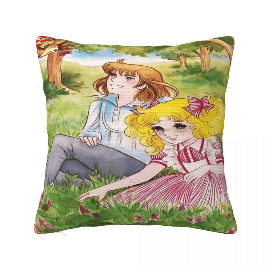 Candy Candy Manga Pillow Case Fashion Pillow Cover Soft Graphic Cushion Cover Pillowcases For Sofa Bedroom Home Decor