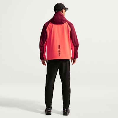 Мужские куртки Nike Мужские Ярко-темно-красный/Командный красный/Ржаво-желтый С капюшоном Несъемный Умеренный Другое