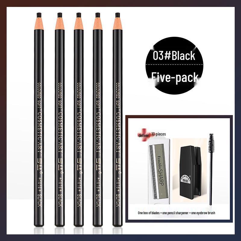 Оригинальный водостойкий деревянный карандаш для бровей 1818 - Не размазывается, Твердый грифель, Специальный для визажистов.