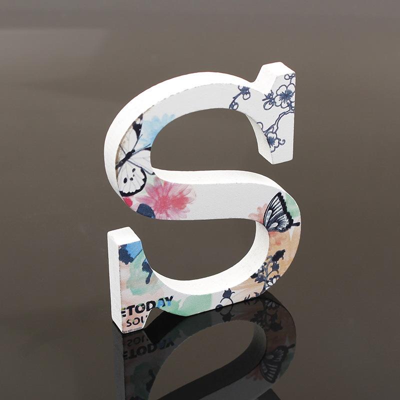 Wooden Alphabet Craft Letters Plaque Home Wedding Nursery Party Decoration