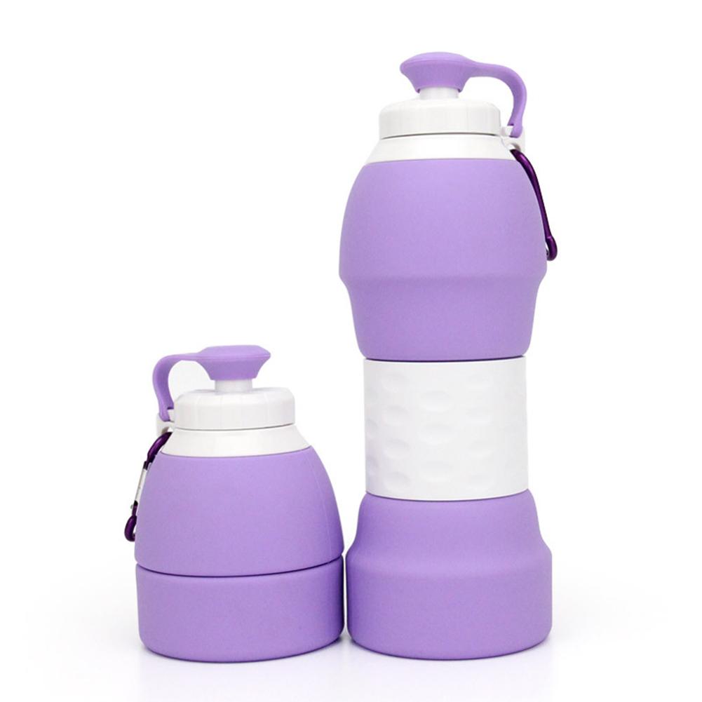 Outdoor Foldable Silica Gel Bottle High Temperature Resistant Light Weight Bottle for Sports Travel