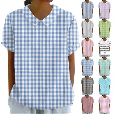 Топы для женщин, топы с короткими рукавами, женская блузка, летние топы, женские легкие блузки, топы, повседневный пуловер, футболка, базовая рубашка