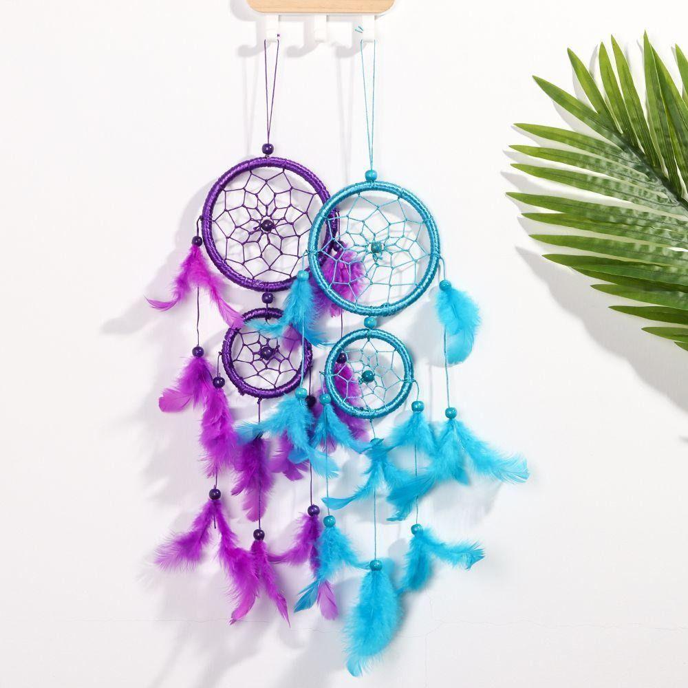 Style Catching Up Handmade Tapestry Dream Catcher Feather Weaving Wind Chimes Feathers Wall Hanging