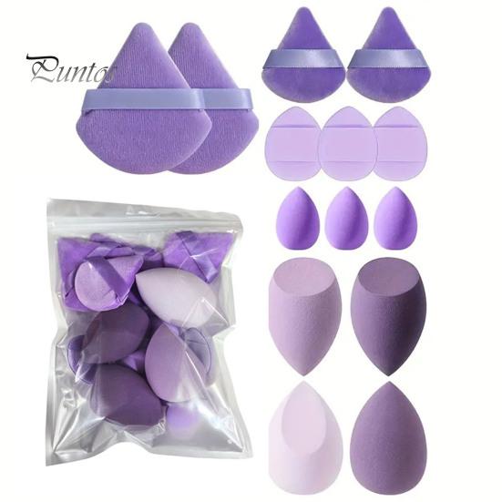14Pcs/Set Powder Puff Makeup Sponge Kit Latex Free Foundation Blending Liquid Powder Cream Application Beauty Sponge Blender Women Makeup Tools