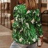 Fashion Women's Printed Long Sleeve Bomber Jacket Retro Zip Top Slim Basic Ladies Jacket