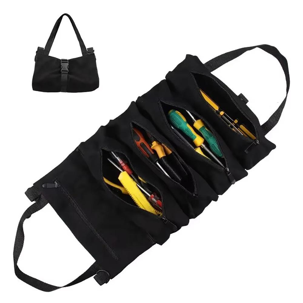 1Pcs Oxford Cloth Hardware Tool Roll Wrench Tool Organizer Bucket Car Automotive Motorcycle