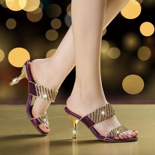 Женская летняя обувь для женщин модные сандалии женские сандалии для женщин сандалии 2025 стразы женские сандалии на тонком каблуке
