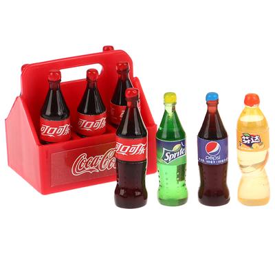 1 комплект кукольных миниатюрных бутылок колы, газировки, спрайта, модель кухонных аксессуаров своими руками