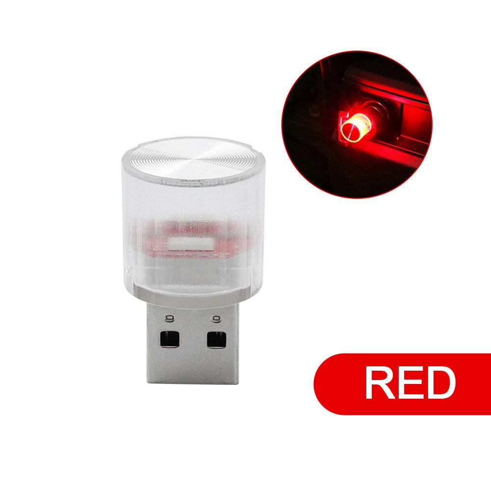 1Pc Universal Car Mini USB LED Atmosphere Lights Decorative Lamp for Party Ambient Modeling Car Home Portable Plug Play Lights