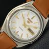 VINTAGE SEIKO 5 AUTOMATIC 7009A JAPAN MENS WHITE COLOR DIAL WATCH A702611-1 R209-a702611