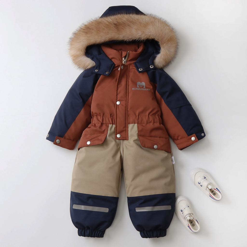 Зимний комбинезон для детей, детский комбинезон, горнолыжные костюмы, водонепроницаемые комбинезоны с капюшоном для девочек и мальчиков, комбинезоны, зимние теплые куртки для сноуборда, уличные куртки