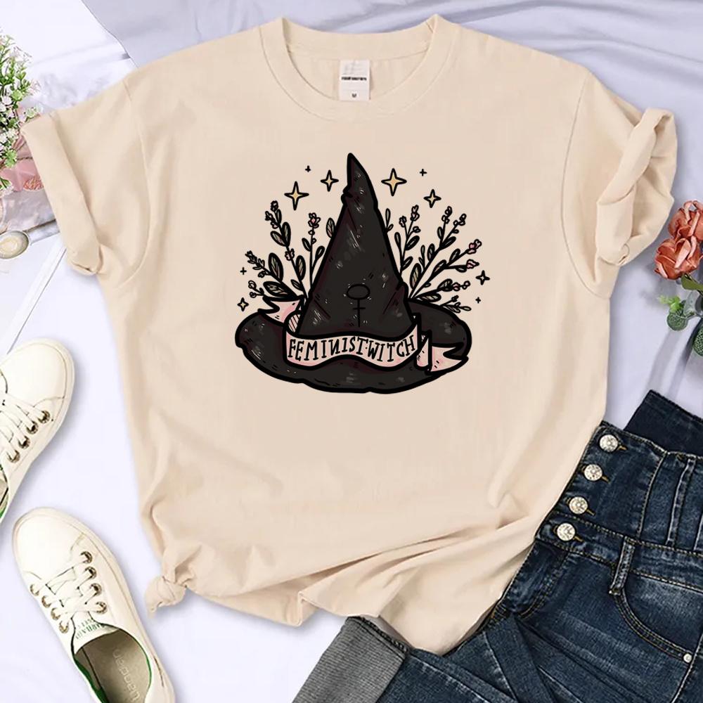 Футболка ведьмы, женская уличная одежда в стиле аниме Харадзюку, женская одежда в стиле комиксов Харадзюку