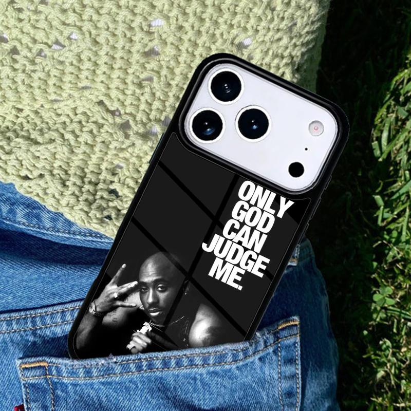 2pac Only God Can Judge Me Phone Case Cover for IPhone 11 12 13 14 15 16e 17 Pro Max Coque for IPhone 17 Air
