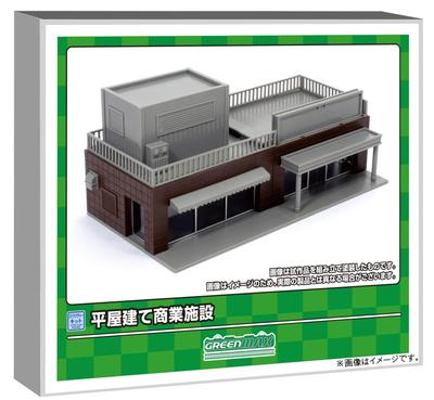 Greenmax N gauge одноэтажное коммерческое здание неокрашенный конструктор 2228 диорамные принадлежности