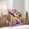 1pc Flannel Cute Minnie Mouse Cartoon Pattern 's Bed Sheet Sofa Blanket Birthday Gift Home Decoration