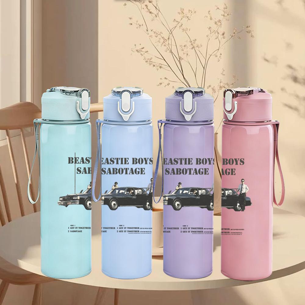 1PC Shelby Racing Car Vintage Sketch Print 750ml Portable Sports Water Bottle Leakproof Gym Outdoor Travel Drink Cup