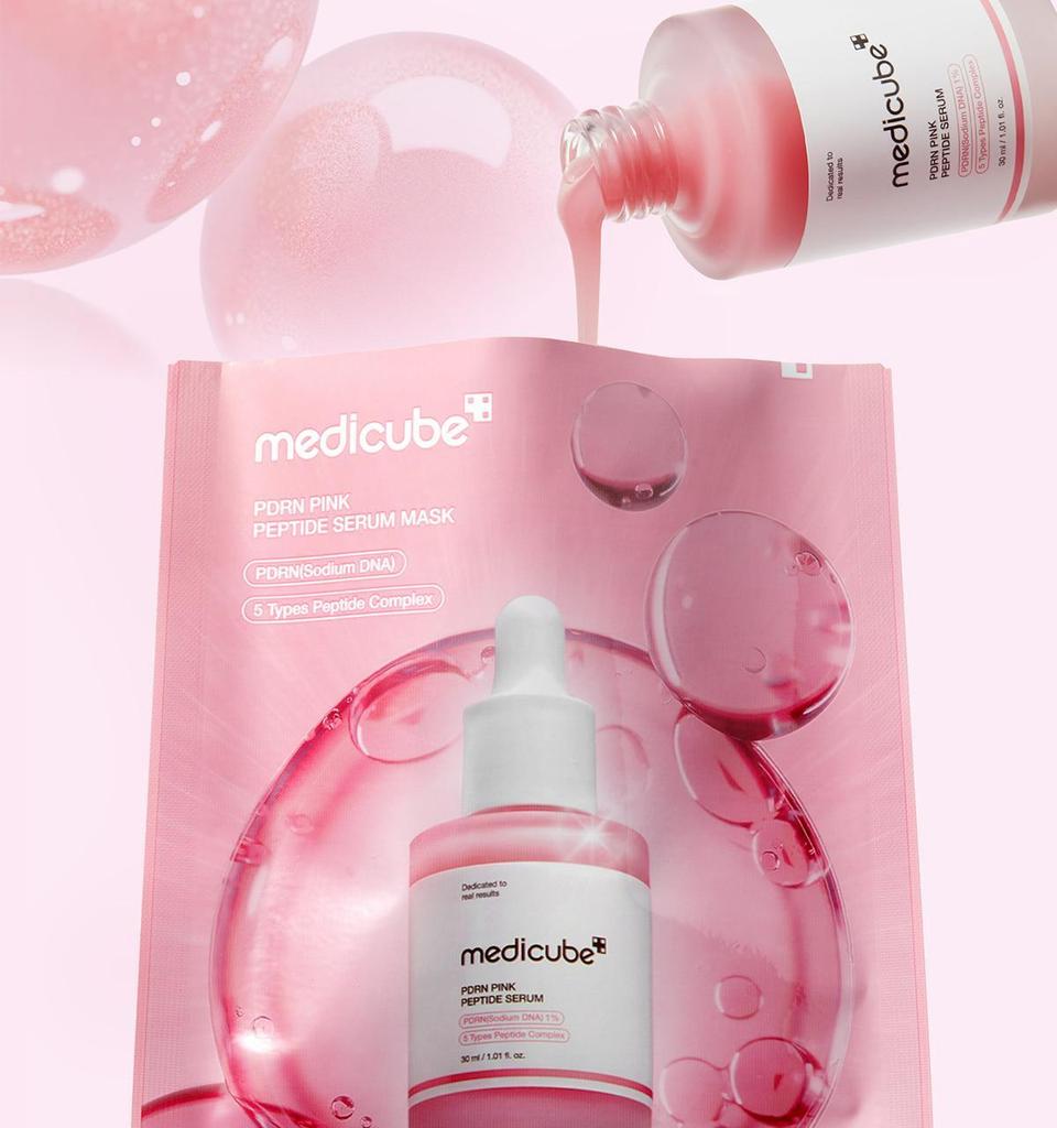 Medicube PDRN Розовая Пептидная Ампульная Маска 5 шт. Набор Ограниченное Издание (+1еа)