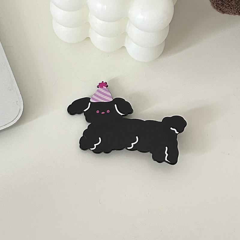 Милая мультяшная собака акриловая заколка для волос для женщин и девочек заколки для волос с животными индивидуальные милые заколки челки заколки аксессуары для волос
