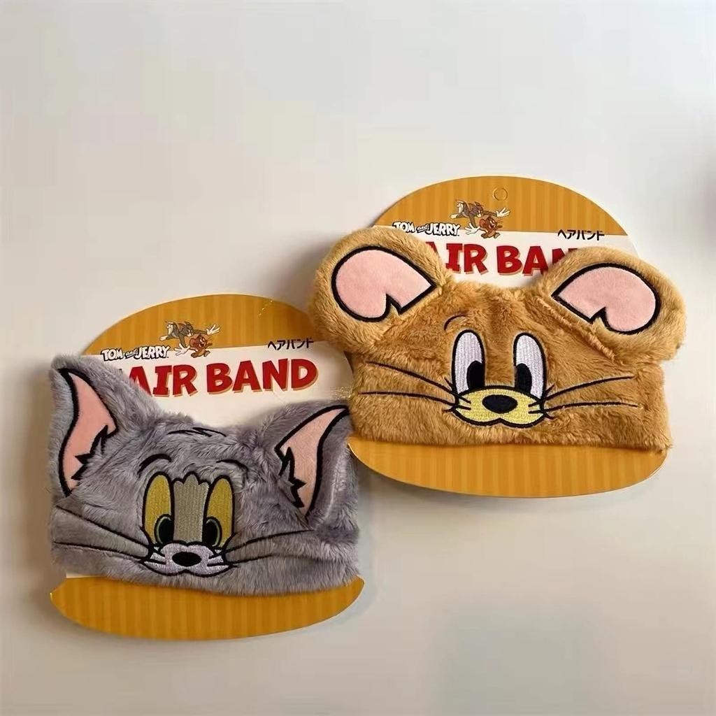 Тома и Джерри волосы волосы вода лицо ванна дамы [Набор 2] повязка, тюрбан, челка, макияж, поглощение, ванна, мягкий, пушистый, эластичный, полотенце, мытье, принадлежности,
