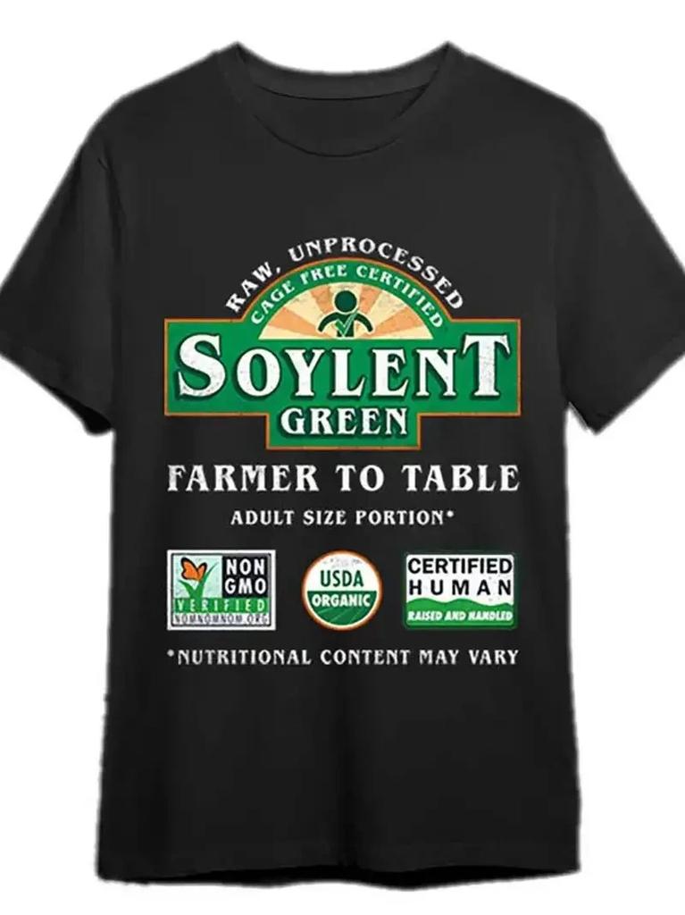 Ультрамягкая футболка Soylent Green Farmer to Table - с креативным принтом, удобного кроя