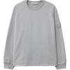 STONE ISLAND SS25 Ghost Pieces Lightweight Cotton Crew Neck Long Sleeve Sweatshirt Unisex Sweatshirt Gray K1S1561000-11S00F3-V0064